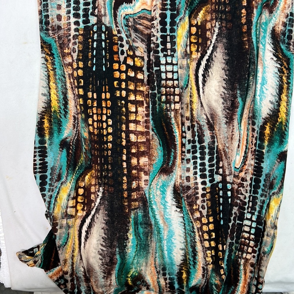 #2079 Mark. Multi-Colored Patterned Strapless Dre… - image 7